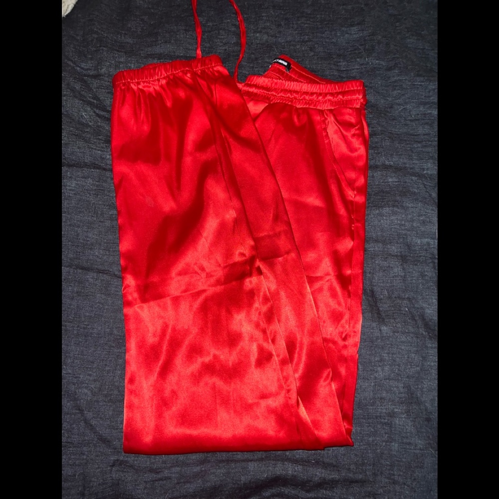 Satin Drawstring Pants